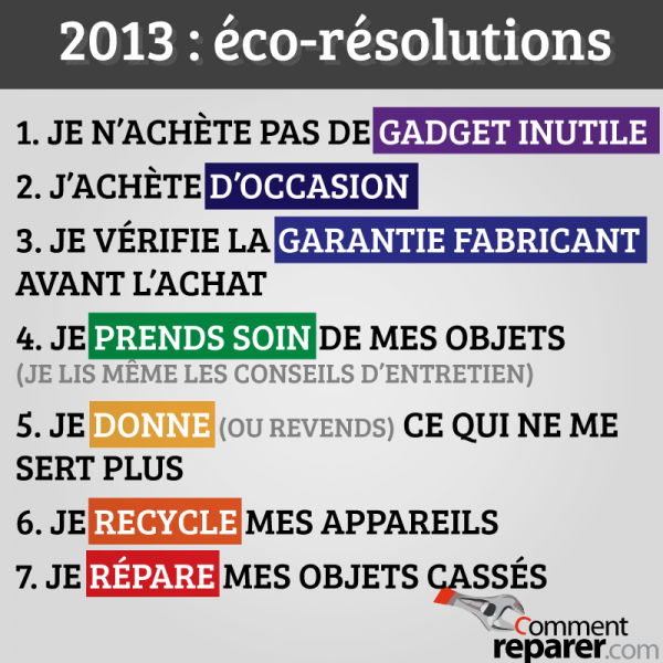 2013 : les bonnes résolutions