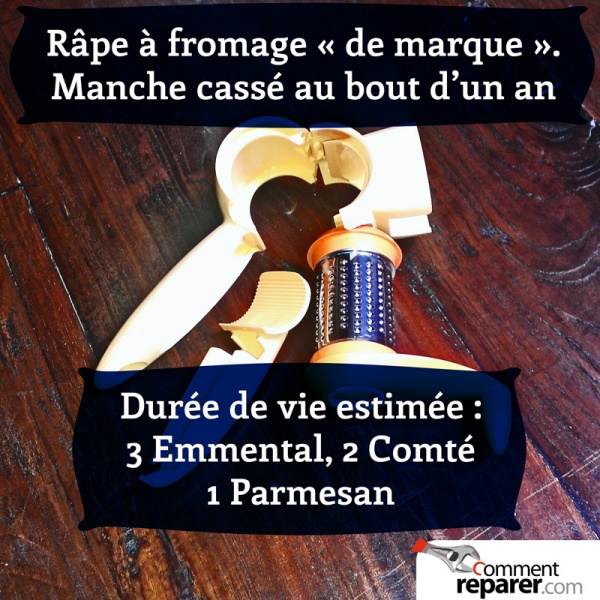 La vraie durée de vie d'une râpe à fromages...