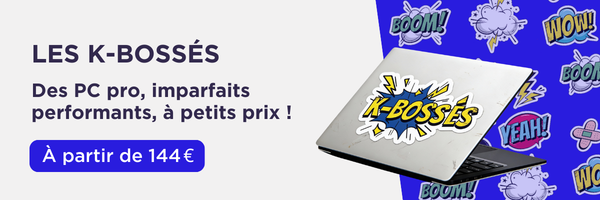 K-Bossés : ordinateurs portables reconditionnés avec un défaut d'apparence